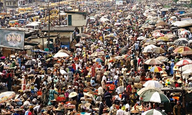 Image of traders and customers in Alaba international market, Lagos. - 📸: Stock